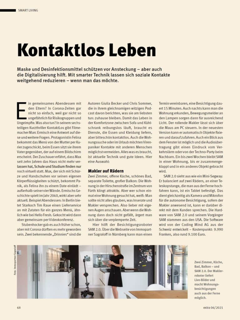 Kontaktlos Leben mit Roboter Sam aus Nürnberg